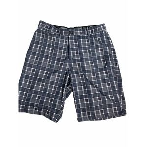 Nike Dri Fit gray plaid shorts men M 32